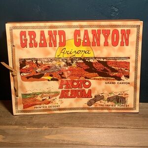 Vintage Faux Leather Souvenir Grand Canyon Photo Scrap Book Kitsch